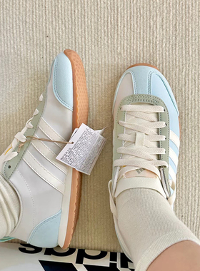 adidas VS JOG 防滑耐磨 轻便舒适 透气 复古 T头鞋 运动休闲鞋