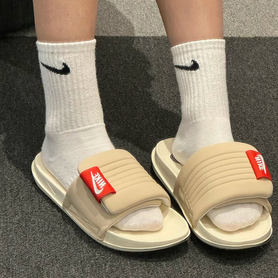 Nike耐克拖鞋女OFFCOURT ADJUST SLIDE一字拖沙滩凉鞋DV1033-100