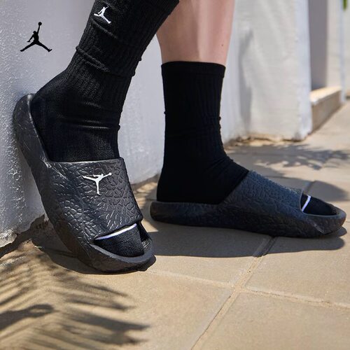 NIKE耐克JordanFranchise浴室镂空厚底中跟一字拖鞋HQ2163-001