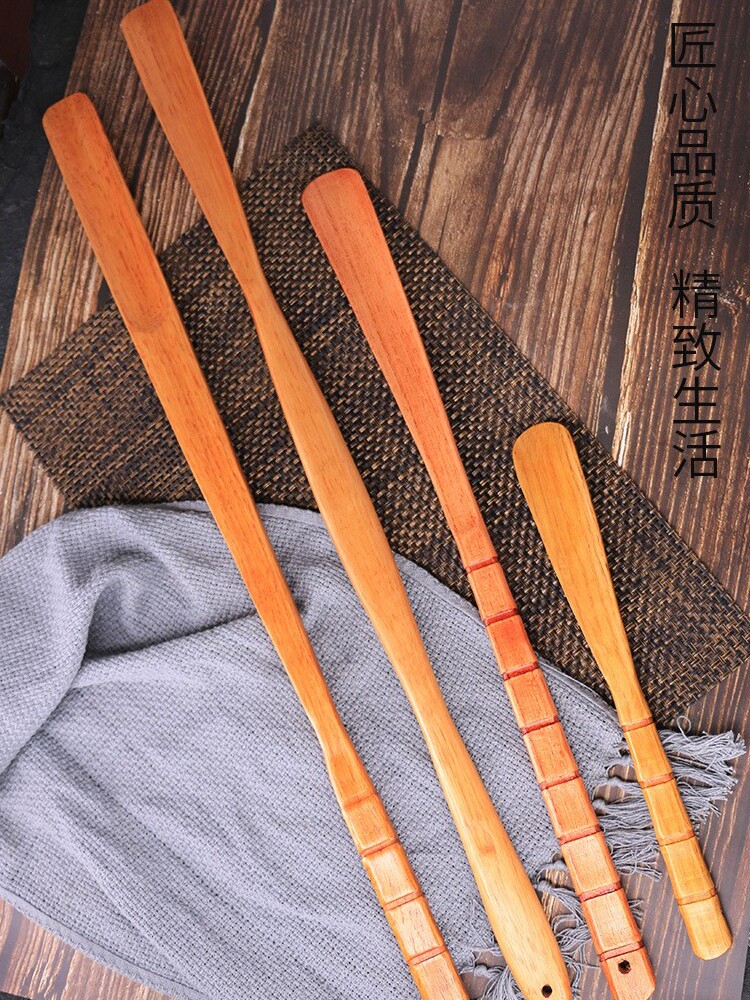 구둣주걱 원목 신발착용 유물 길고 짧은 구둣주걱 구두 리프터 게으른 사람의 신발착용 도구 구두끈 구두끈 신발 레버