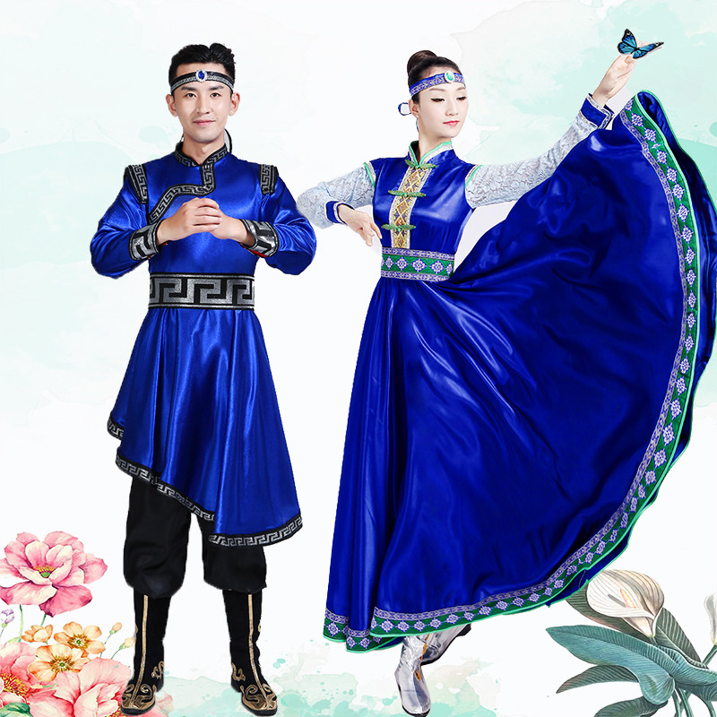 演出少数民族服饰蒙古演出服图片