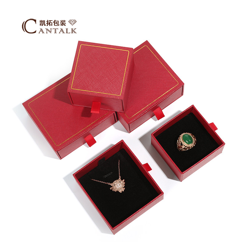凯拓金边抽屉式首饰包装盒红色饰品手镯礼盒项链戒指盒子送人,饰品/流行首饰/时尚饰品新,首饰盒,淘宝优惠券,粉丝福利购,淘宝优惠卷