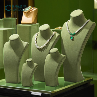 凯拓项链首饰展示架高档超纤人像脖子颈脖珠宝展示架直播展示道具