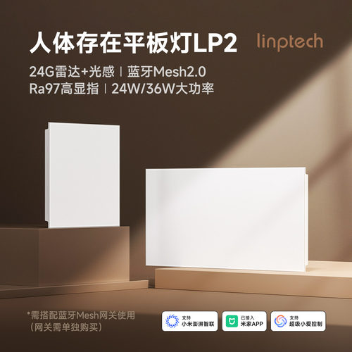 linptech人体存在平板灯LP2