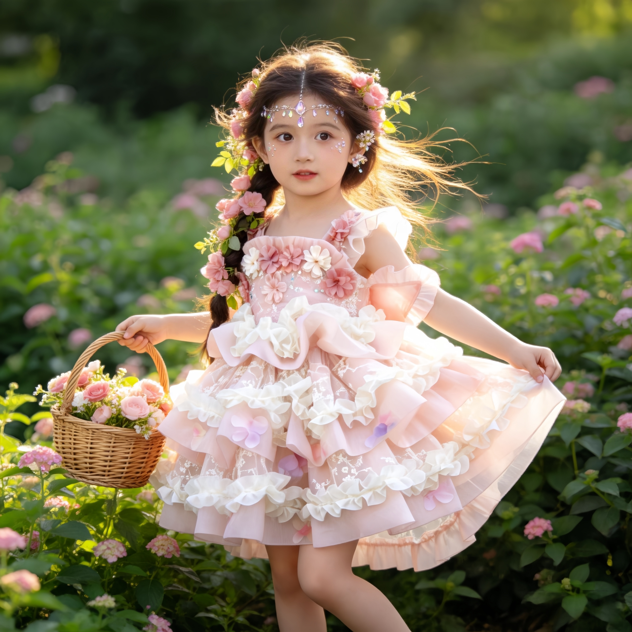 女童2026夏季新款连衣裙宝宝洛丽塔花仙子蓬蓬纱公主裙儿童生日服图片