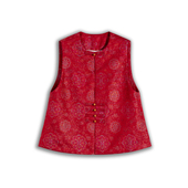 新中式 国风桑蚕丝螺钿填充桑蚕丝棉服马甲H25498