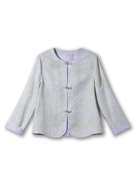 双面双穿四经绞罗铜钱纹对襟外套H26027