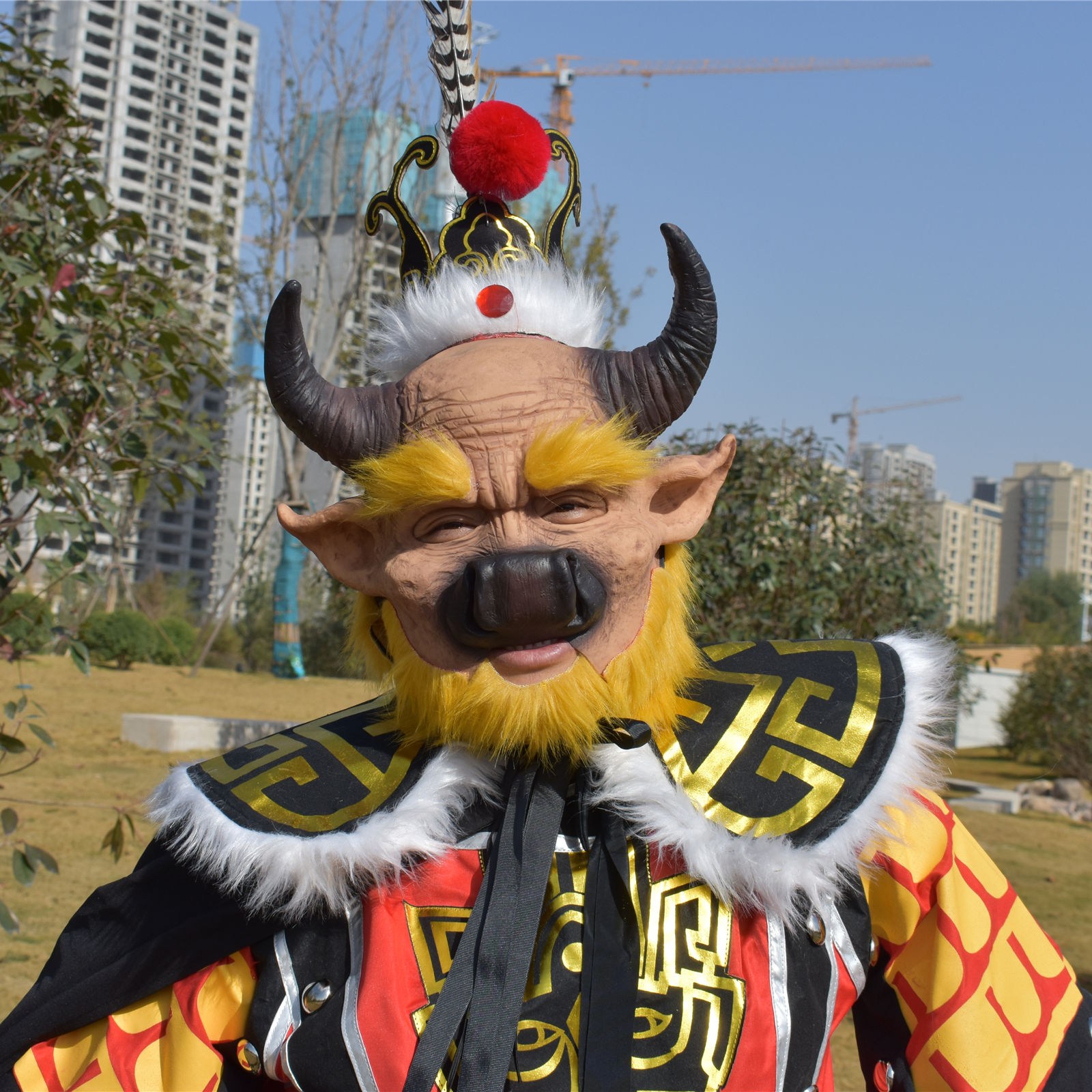 新西游记大力牛魔王成人年会表演出服装道具面具头饰全套舞会景区