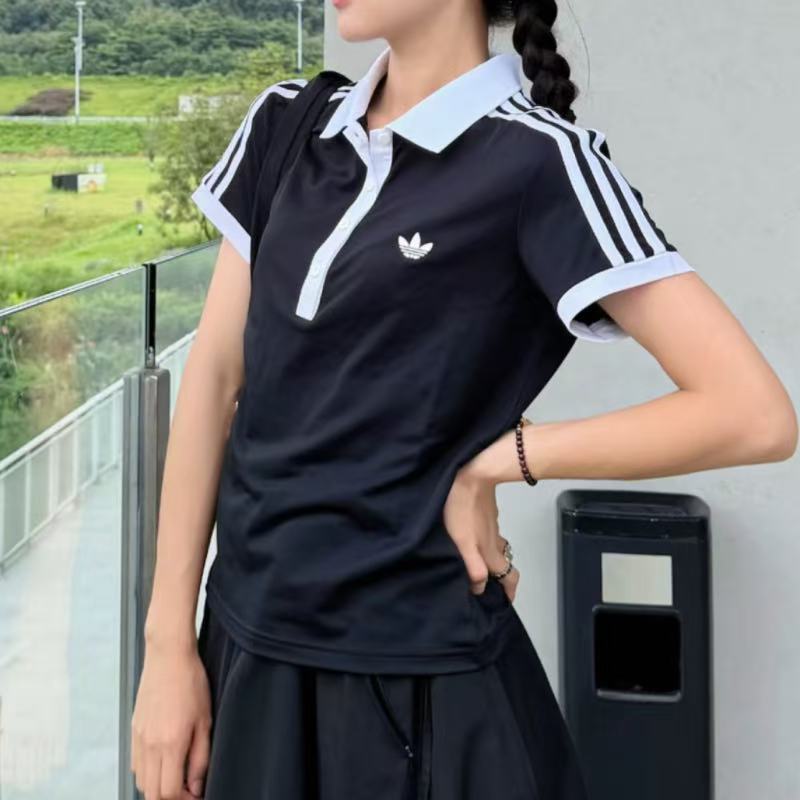 阿迪达斯秋季女子短袖T恤POLO衫