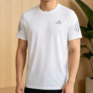 Adidas/阿迪达斯夏季男子跑步运动休闲圆领短袖T恤JZ7695