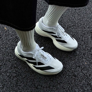 Adidas/阿迪达斯AdizeroEvoSL织物减震低帮跑步鞋女款黑白JH6208