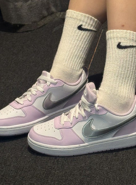 Nike/耐克 Court Borough Low 低帮休闲板鞋女款黄蓝色IH4048-001