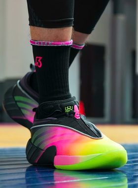 Adidas/阿迪达斯 Don Issue 7 Camp男子低帮实战篮球鞋黑粉JR7697