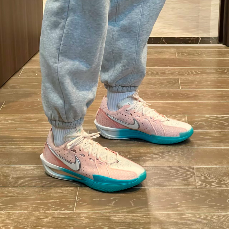 Nike/耐克GTCut3EP防滑耐磨低帮篮球鞋男款粉蓝色DV2918-601