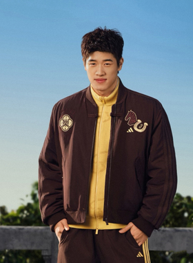 Adidas/阿迪达斯CNY马年限定新年款飞行员运动宽松夹克男款KQ5092