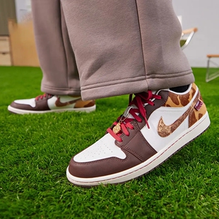 Nike/耐克Jordan AirJordan1新年舒适篮球鞋男款棕褐色IQ5321-121