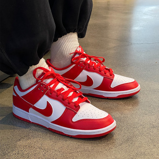 Retro Low 百搭低帮板鞋 男女同款 104 Nike 红白色HF5441 耐克Dunk