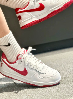 Nike/耐克BigLow男款简约百搭耐磨低帮大LOGO白蓝板鞋355152-140