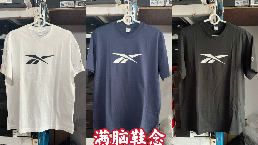 Reebok/锐步男子纯棉大logo运动休闲T恤短袖 GR8481GR8480GR8479 运动服/休闲服装 运动T恤 原图主图