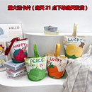 手提帆布袋伴手礼布袋水桶包毕业季 卡通满月宴幼儿园可爱小拎包