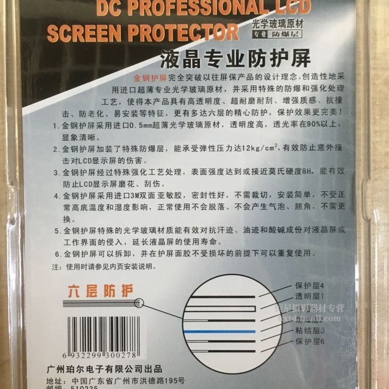 GGS 1D4金钢二代单反相机屏幕贴膜防撞击保护屏耐磨耐刮 防撞防刮
