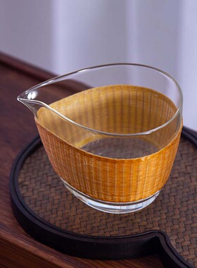 竹丝扣瓷无铅玻璃公道杯