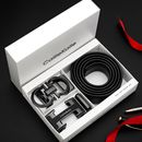 潮年轻人奢侈品高端名牌裤 2025新款 带 真皮自动扣腰带男款 皮带男士