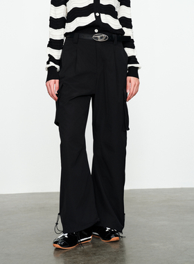 婉甸2025春季新品黑色工装裤百搭风休闲裤1241P15SX3