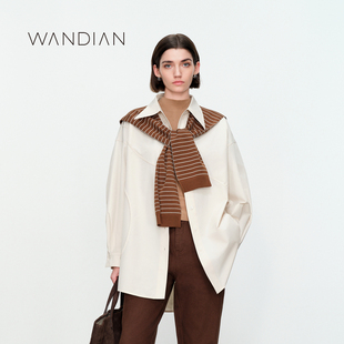 上装 婉甸秋季 衬衫 日常上班沙褐色廓版 1233S08RS2 新品