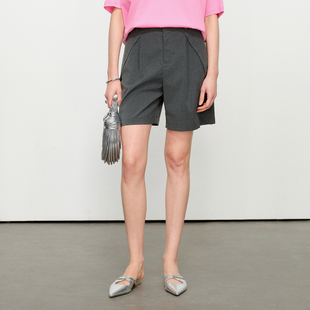 A版 婉甸2025夏季 新品 中性灰中裤 1242P20RS4 短裤