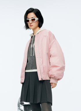 婉甸2025年冬季新品薄纱粉长袖棉服1244F01GS1