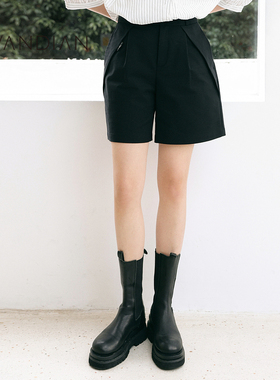 婉甸秋季新品日常休闲黑色短裤下装1233P03RX1