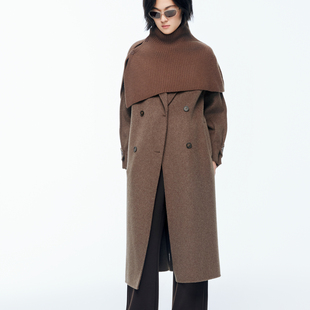 婉甸2025年冬季新品巧克力色阔腿裤1244P17SX3