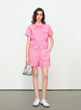 婉甸2025夏季新品甜粉色短袖套装两件套1242L07RS4