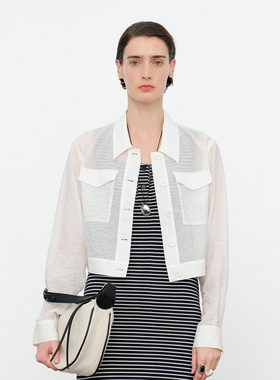 婉甸2026夏季新品玉白色天丝亚麻单外套1252O01RS1