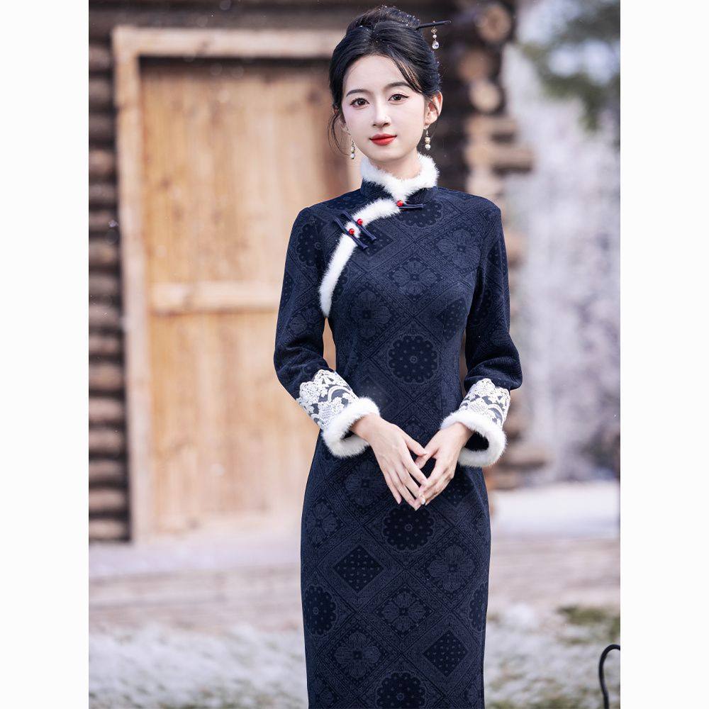 2025冬季新款加绒加厚旗袍