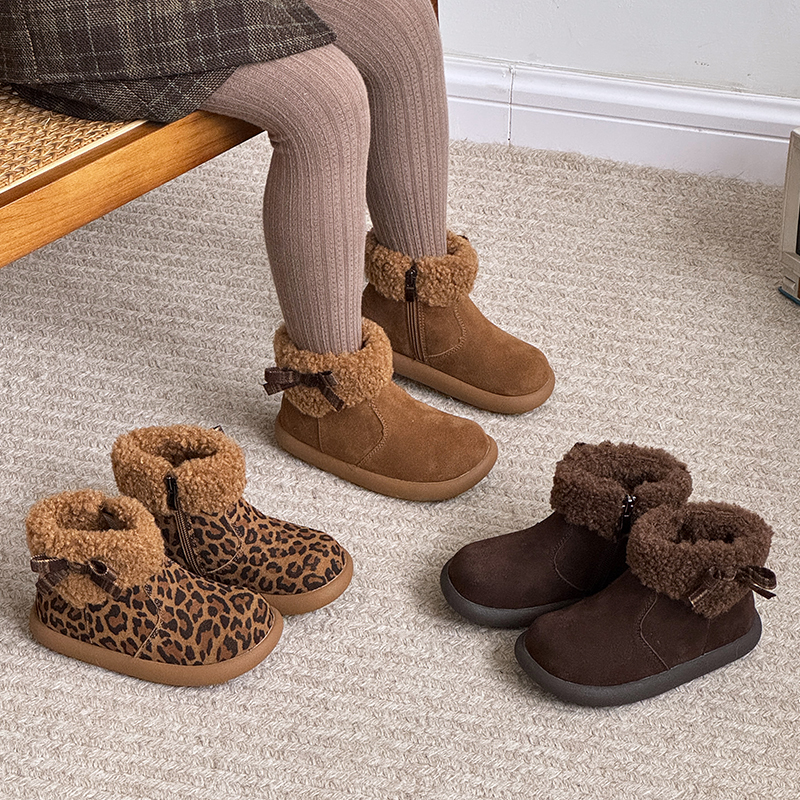 儿童雪地靴冬季新款加厚绒女童靴