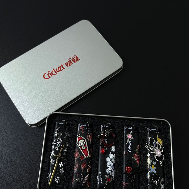 草蜢cricket正品一次性手工diy砂轮打火机创意炫酷个性暗黑系列