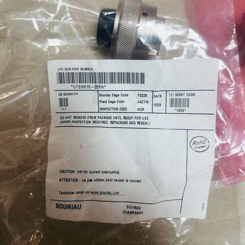 议价Souriau苏里奥圆形连接器，型号UT0W612-10PH可维修