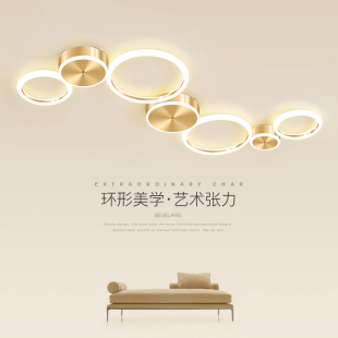 网红led卧室房间灯具 客厅吸顶灯现代简约大气圆形书房灯创意个性