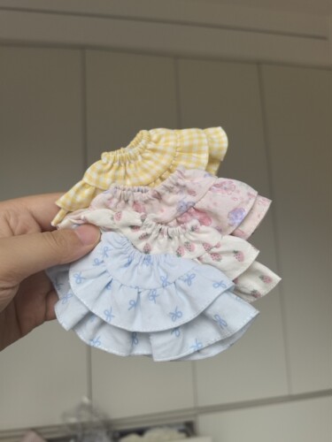 莓困困手作-荷叶边套装6分bjd娃衣手作娃衣小六娃衣 上衣+半裙