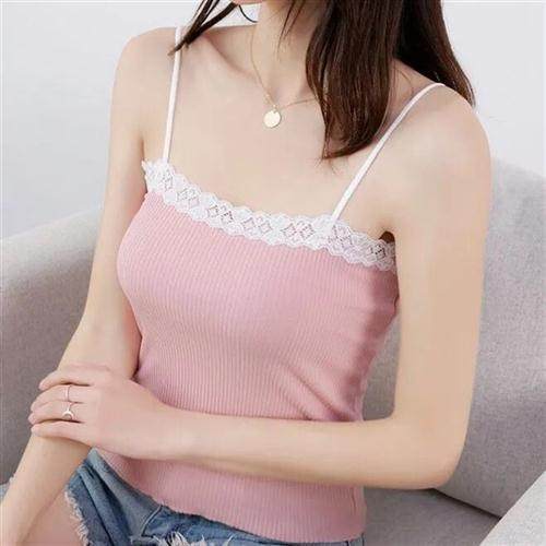 小清新冰丝吊带背心2024夏季百搭外穿美背性感修身吊带女内搭打底