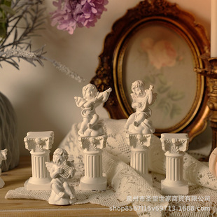 欧式 摆件丘比特爱神小天使树脂仿石膏天使摆设拍摄道具北欧雕塑树