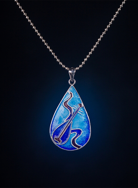 阿仅女银敦煌文创吊坠