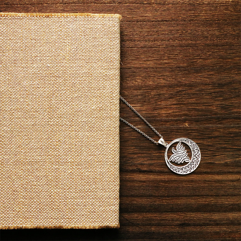 浙大求是鹰银饰吊坠项链非遗纯手工浙江大学纪念品文创毕业礼品