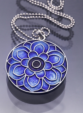 阿仅银女敦煌宝相花项链