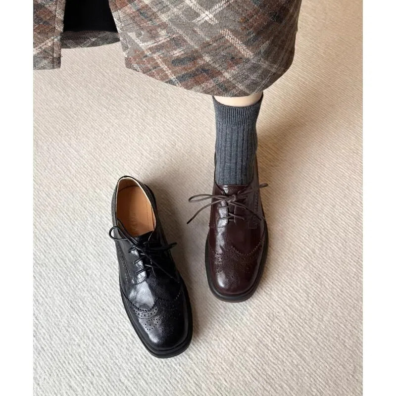 真皮系带乐福鞋低跟日系jk小皮鞋女英伦2026新款春秋方头平底单鞋,女鞋,乐福鞋（豆豆鞋）,淘宝优惠券,粉丝福利购,淘宝优惠卷