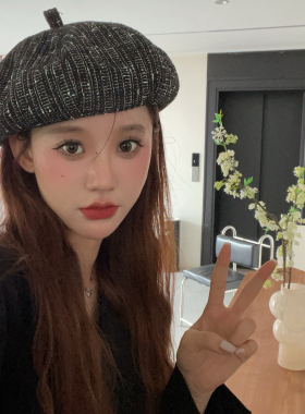 2025新款小香风显脸小贝雷帽女