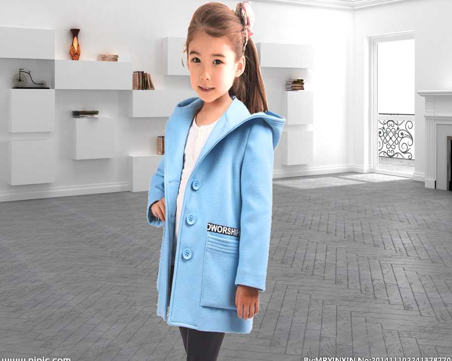 Manteau pour fille en cachemire - Ref 2162446 Image 1