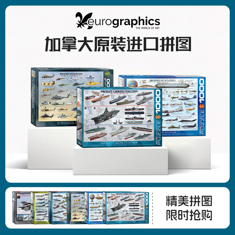 Eurographics 加拿大进口拼图成人 飞机战机猎鹰 1000片 玩具益智